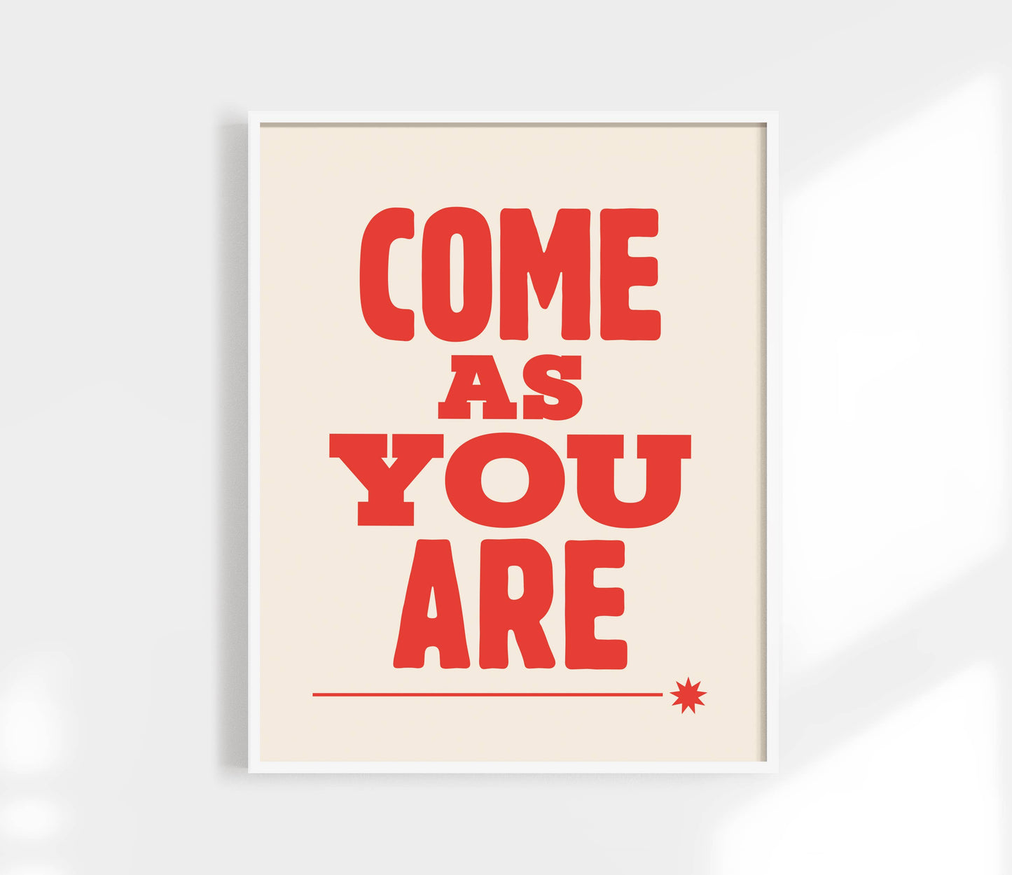 Kuku Studio - Come As You Are Art Print: Red / 5 x 7