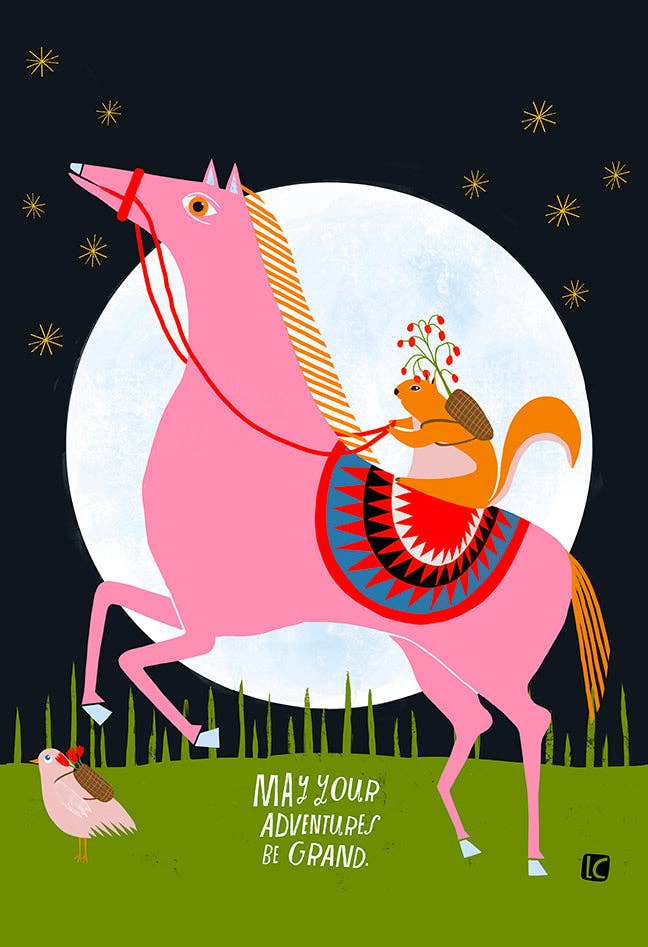 Lisa Congdon Art & Illustration - May Your Adventure Be Grand - Art Print: 8.5" x 11"