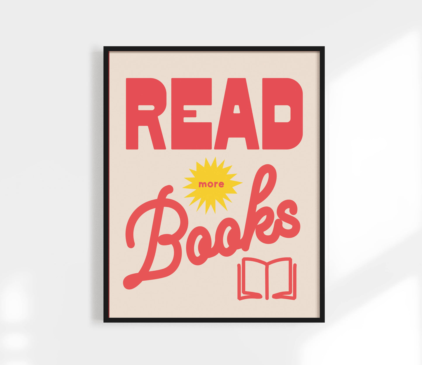 Kuku Studio - Read More Book Print - Retro Book Club Art Poster : Green / 8 x 10"