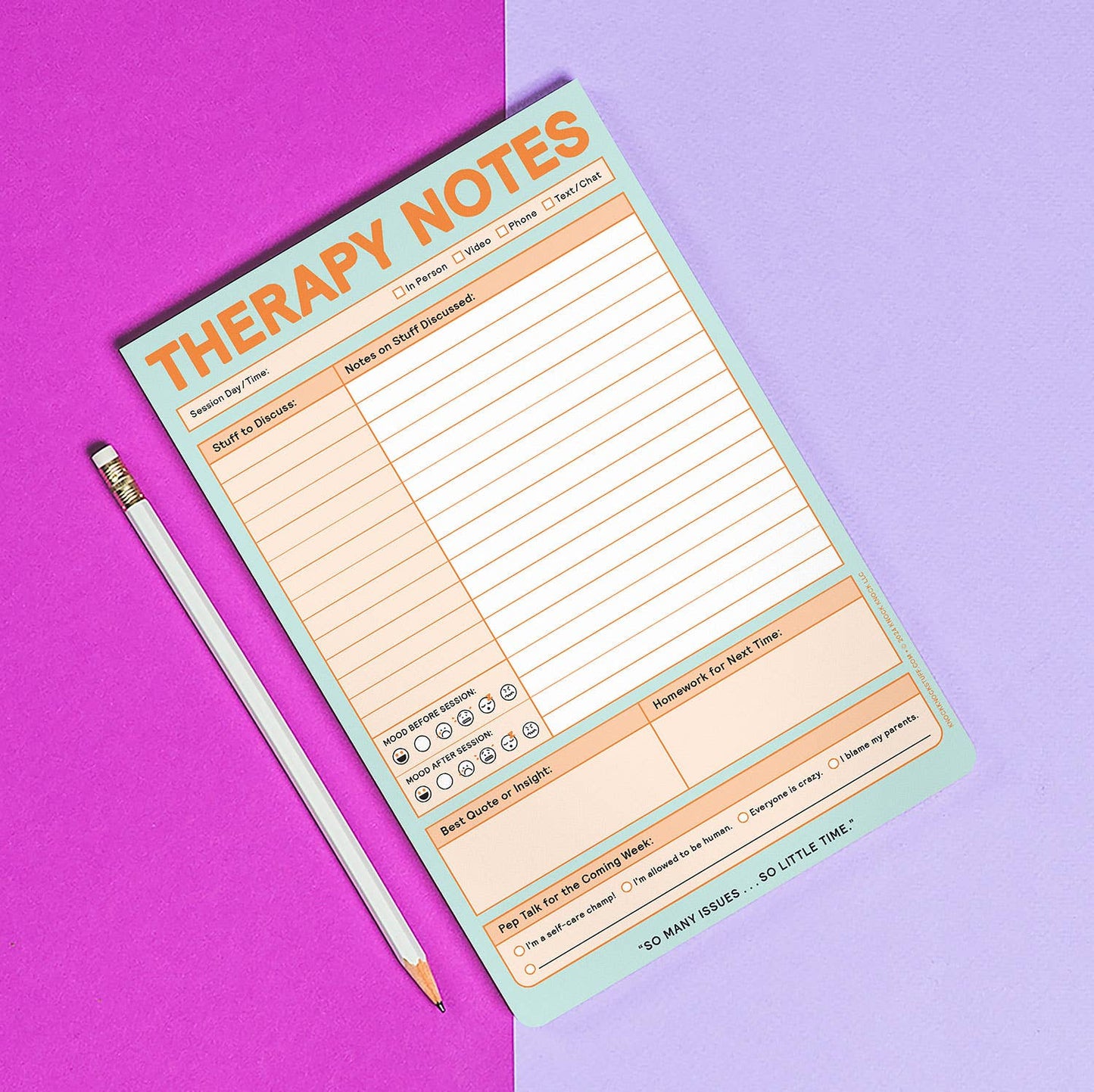 Knock Knock - Therapy Notes Pad (Pastel Version)