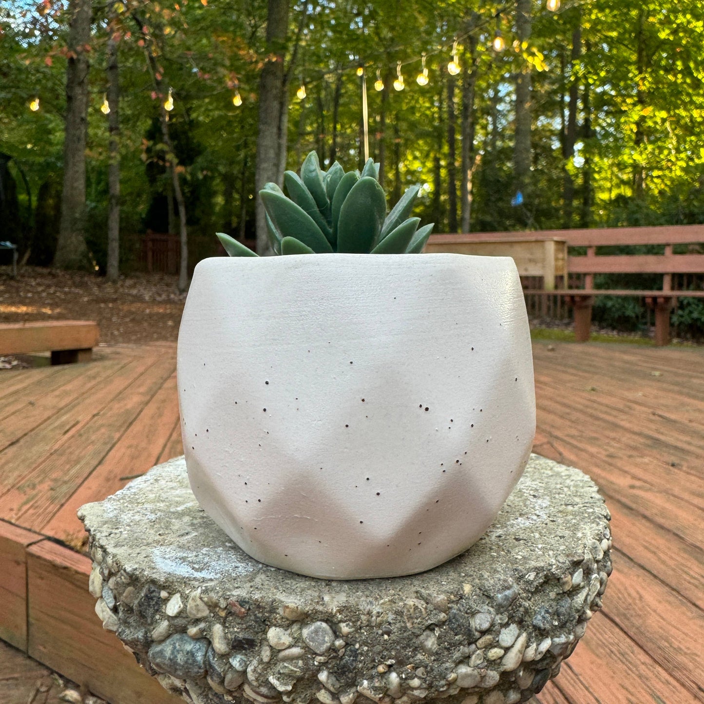Ceramic Plant Pot - White