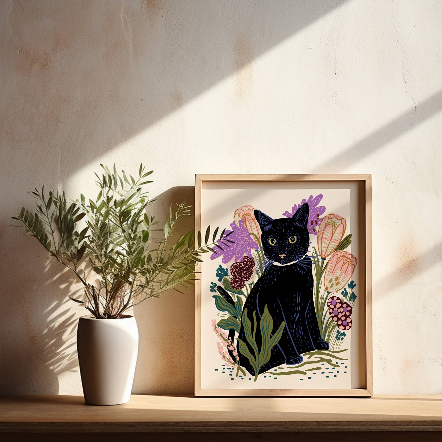 Tara Reed - "Black Cat" - 8" x 10" Art Print