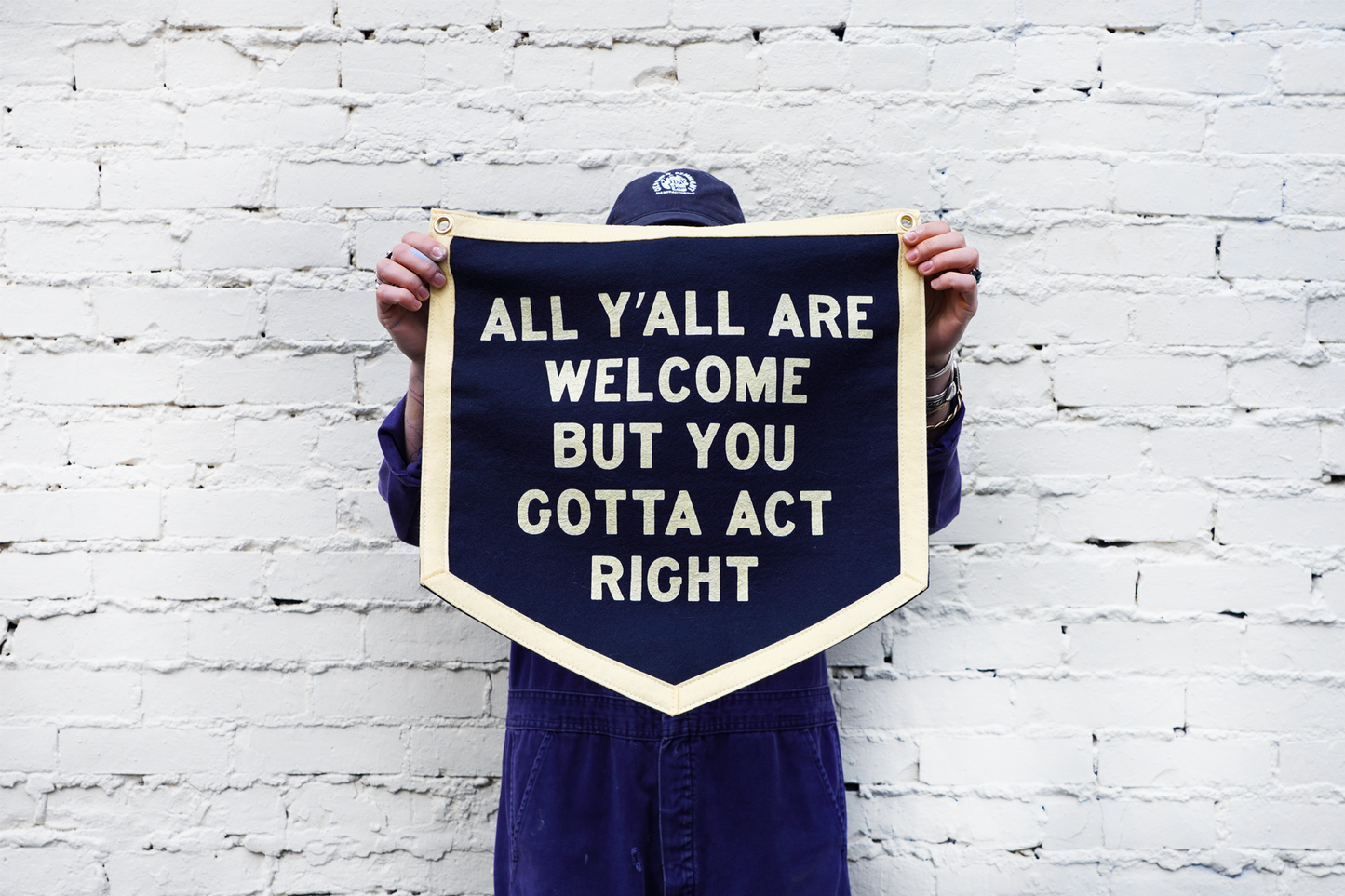 All Y'all Are Welcome Camp Flag