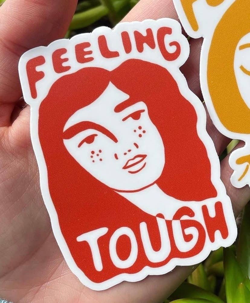 Rare Press - Feeling Tough Vinyl Sticker (burnt orange)