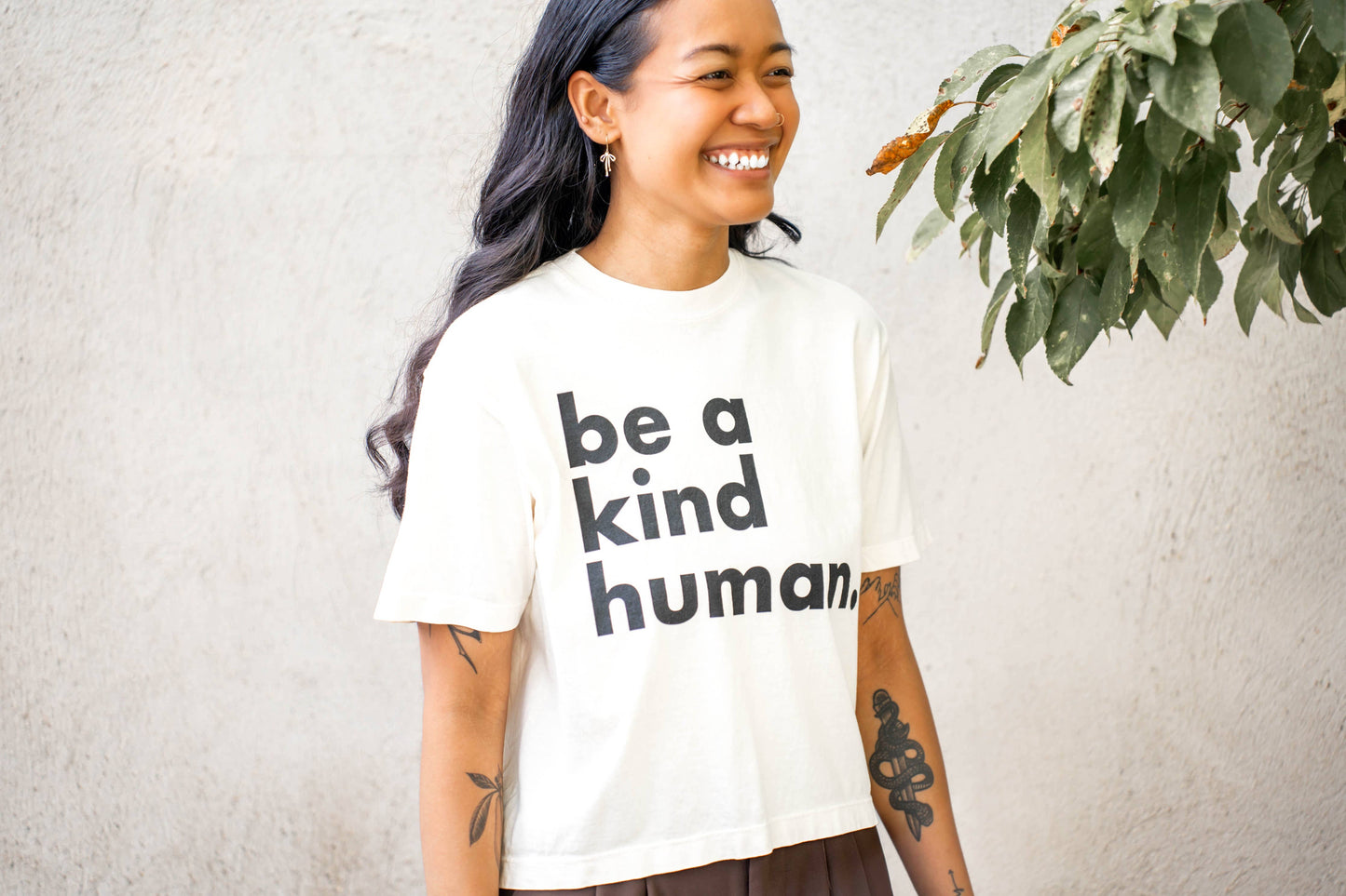 Be a Kind Human Crop Tee