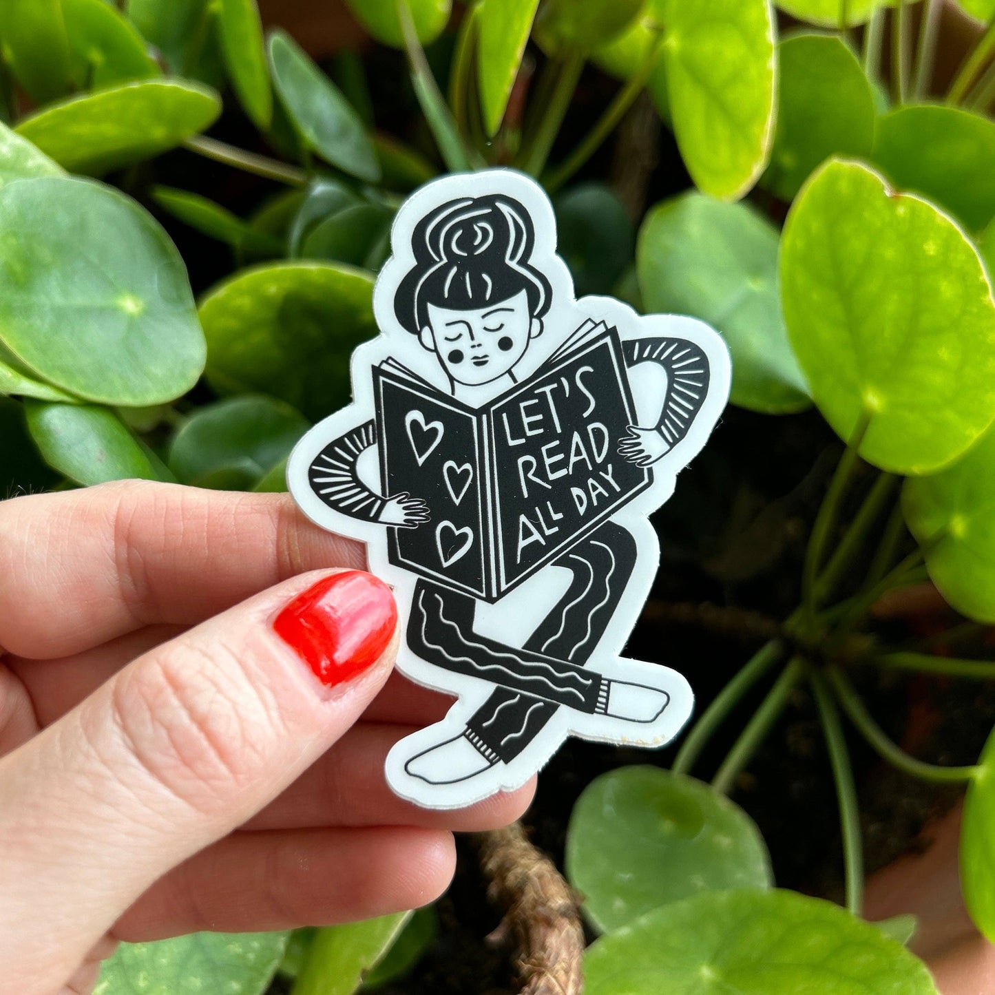 Rare Press - Let’s Read All Day Vinyl Sticker