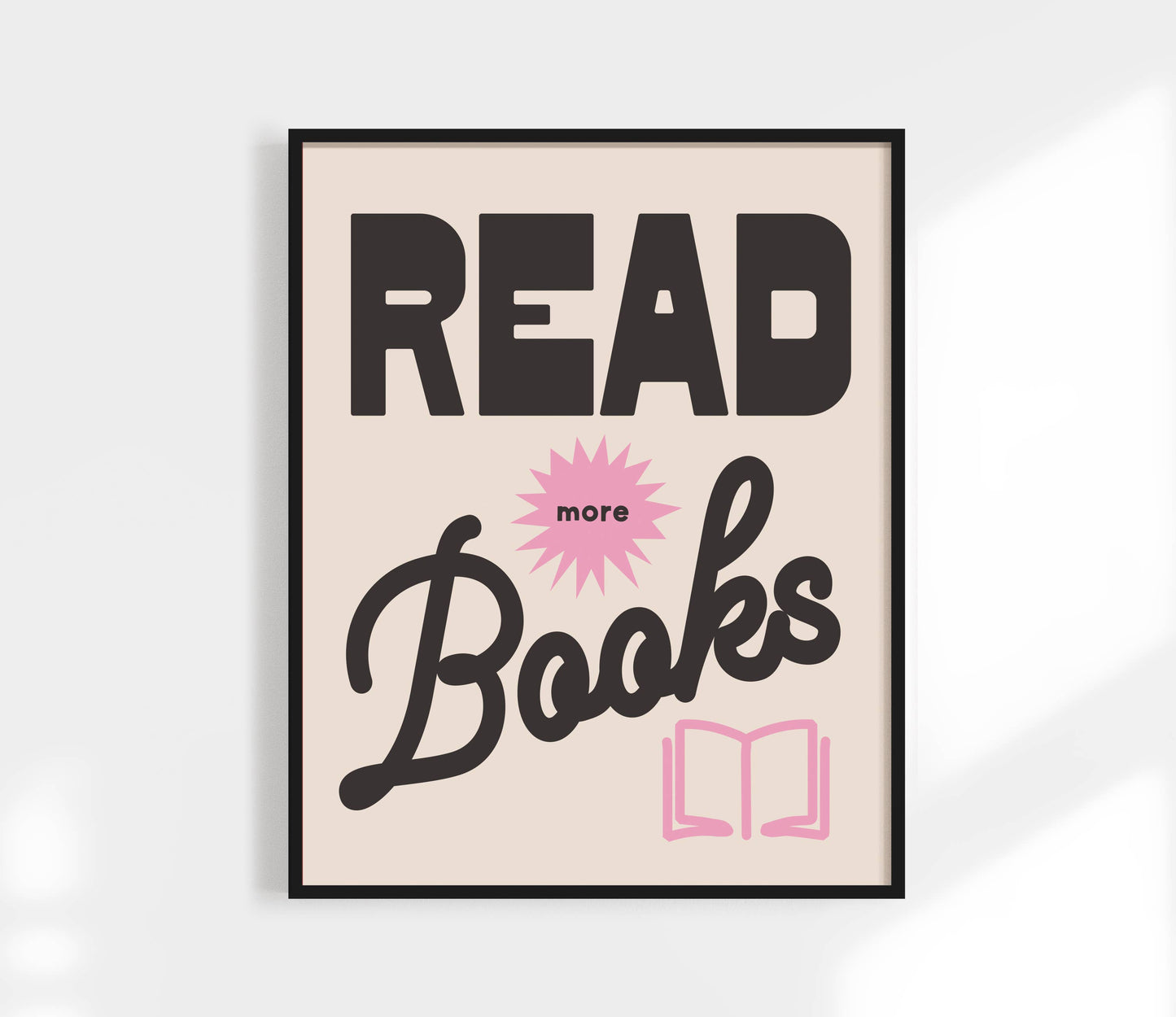 Kuku Studio - Read More Book Print - Retro Book Club Art Poster : Green / 8 x 10"