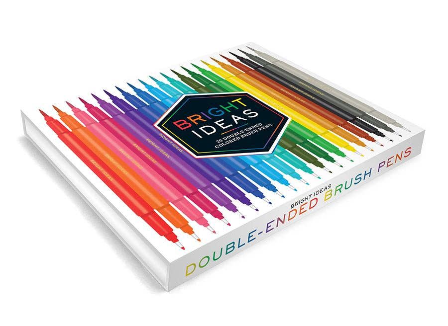 Chronicle Books - Bright Ideas Double-Ended Colored Brush Pens