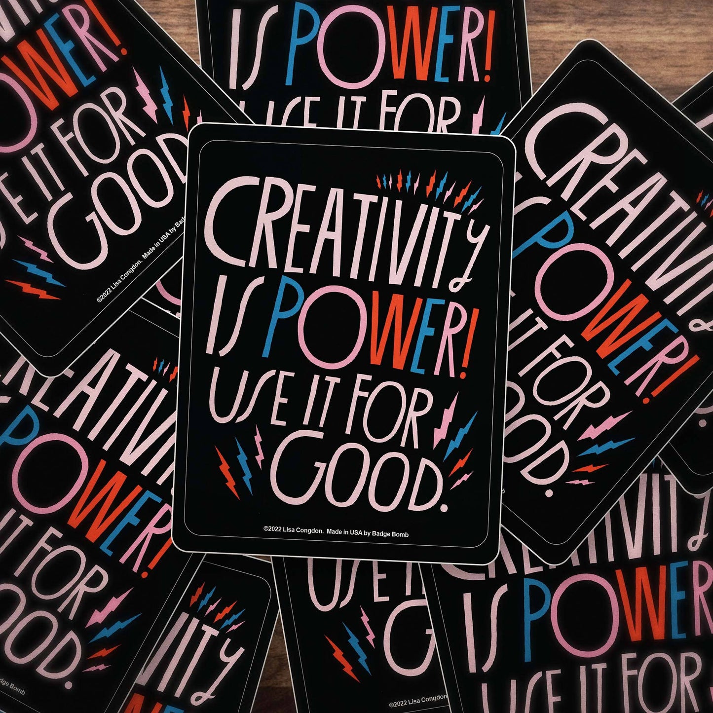 Creativity Is Power Sticker | Lisa Congden