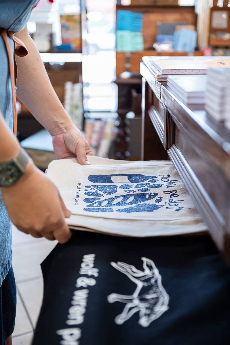 Wolf & Wren Press - 'You Be You' Canvas Tote/Book Bag