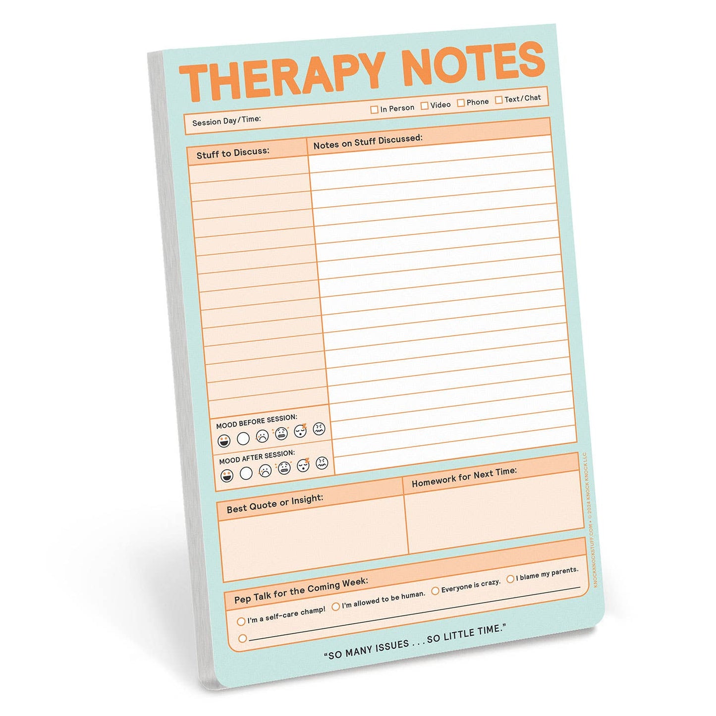 Knock Knock - Therapy Notes Pad (Pastel Version)