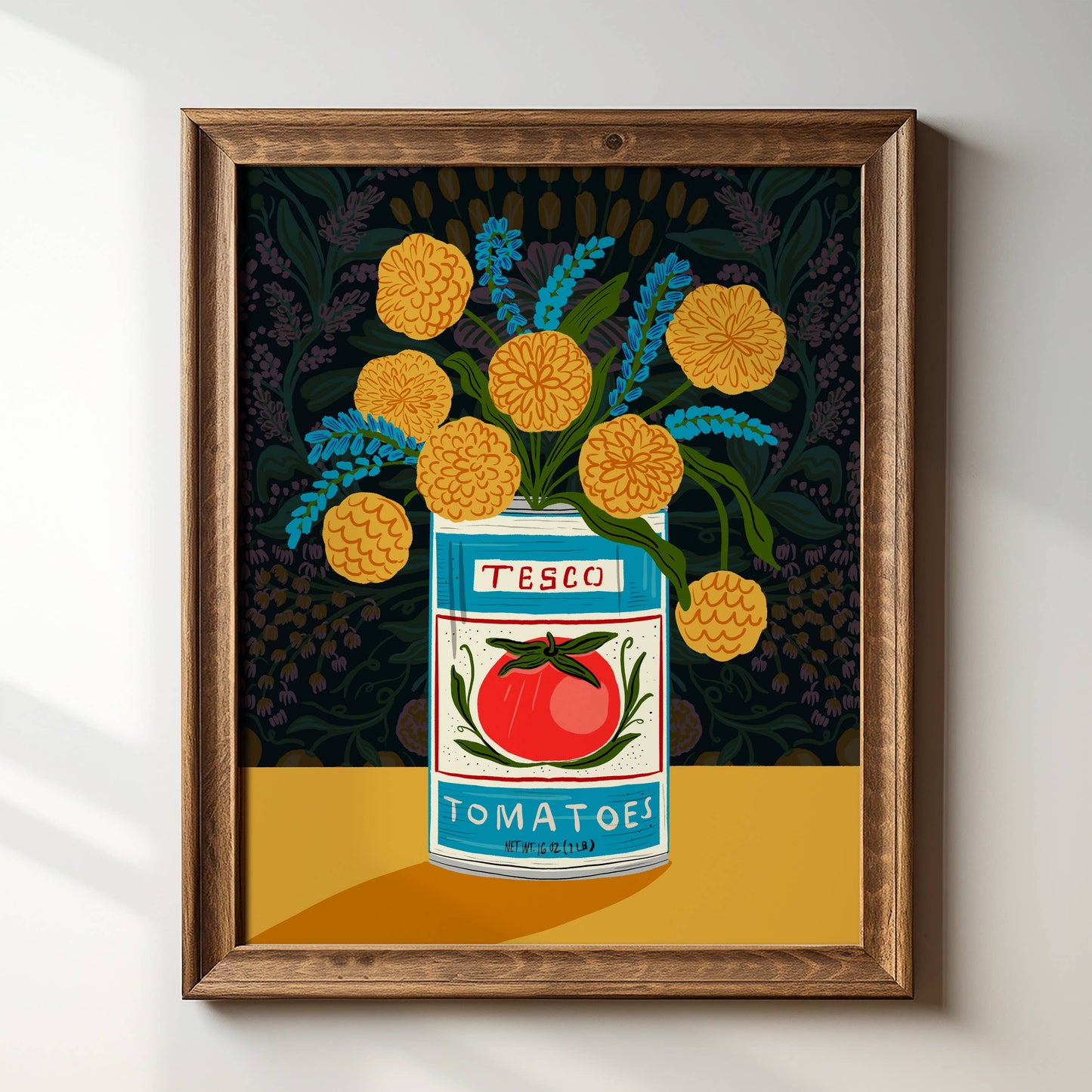 Tara Reed - "Moody Floral Tomato Can" - 8" x 10" Art Print