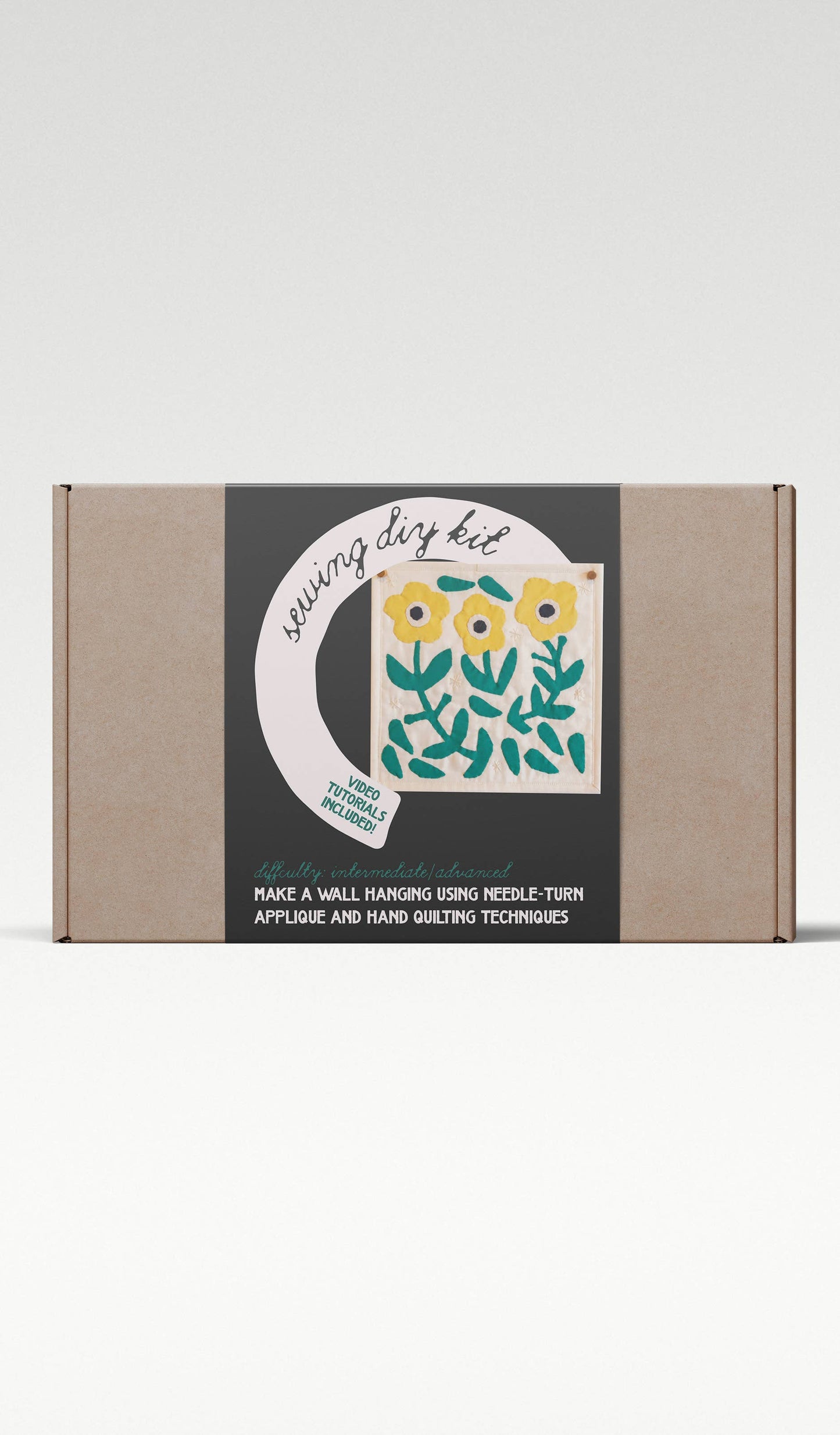 it's all in the stitch - Floral Scene DIY Sewing Kit: Yellow & Green / Printed Booklet / Full Kit