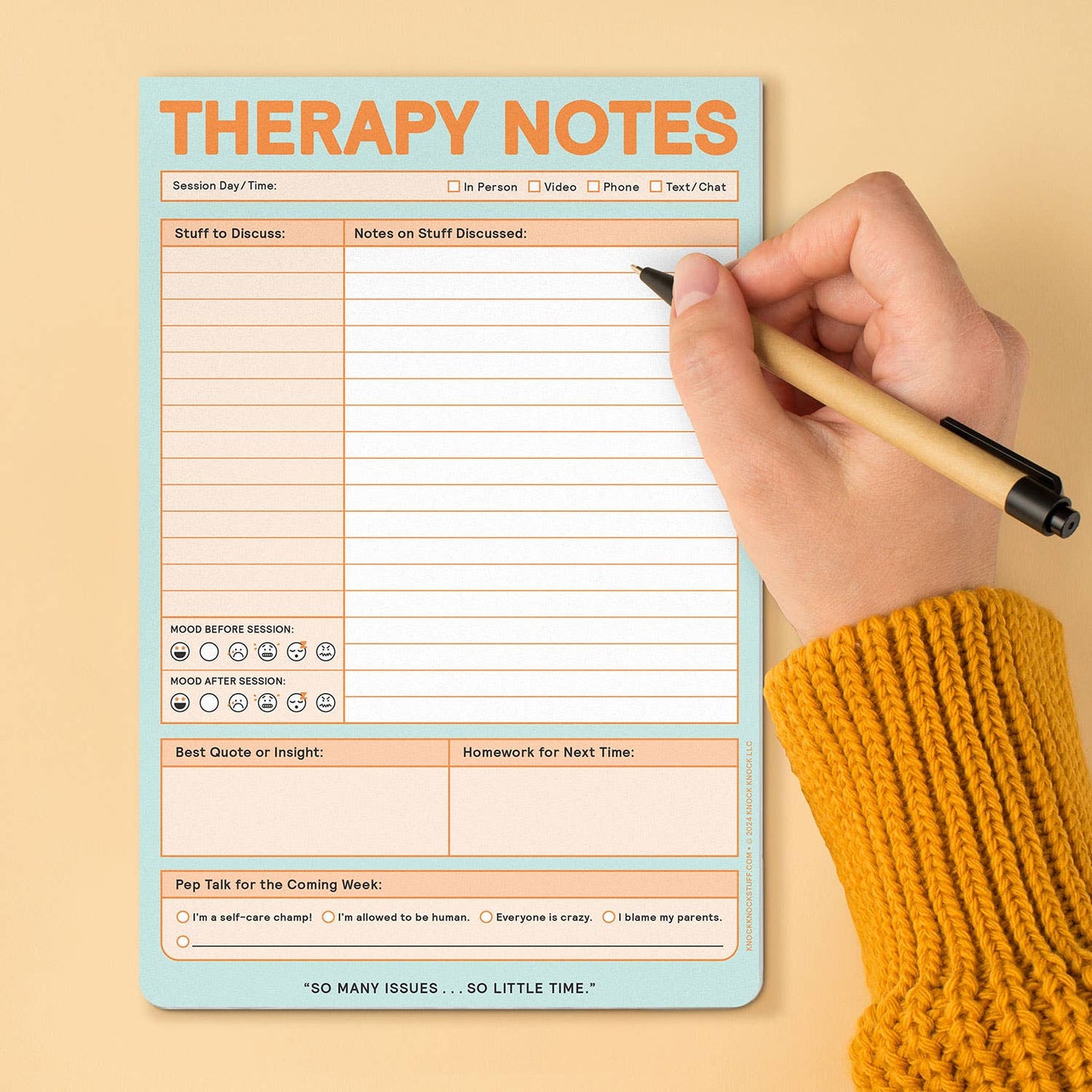 Knock Knock - Therapy Notes Pad (Pastel Version)