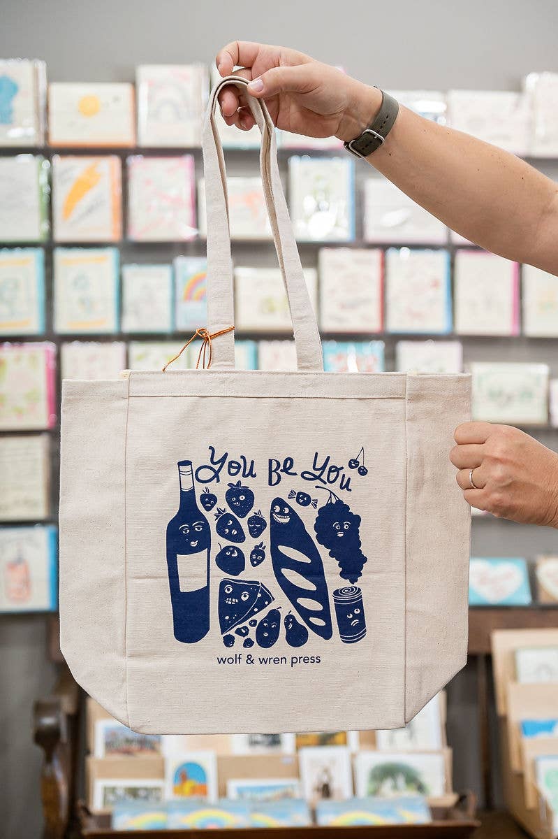 Wolf & Wren Press - 'You Be You' Canvas Tote/Book Bag