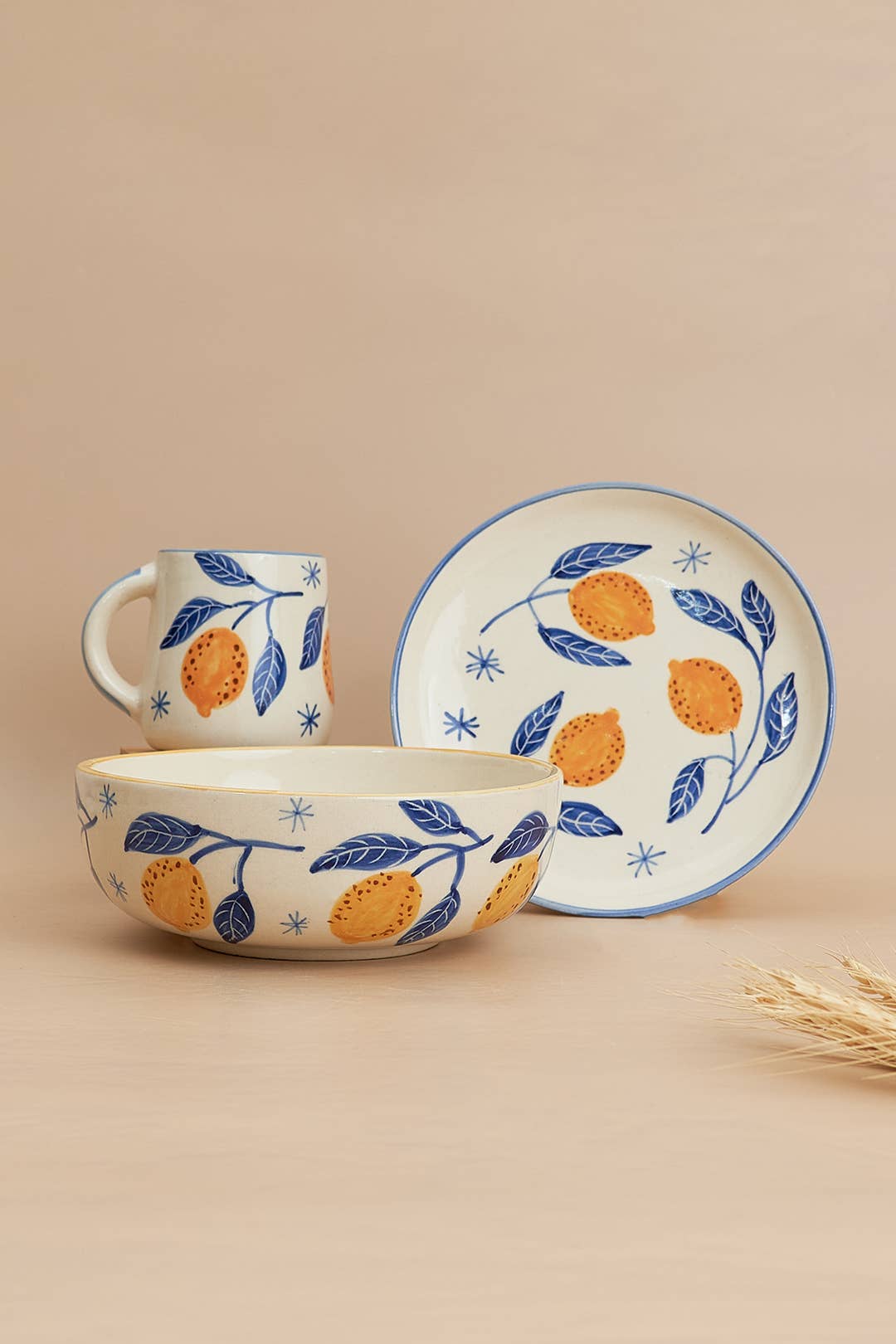 Casa Amarosa - Italian Lemon Bowl, yellow - 2.5x7 Inches