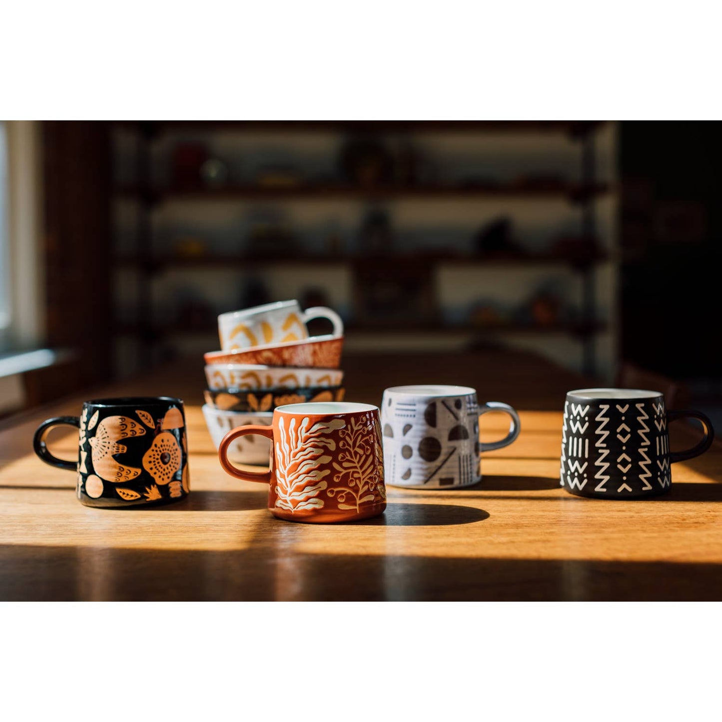 Folk Imprint Stoneware Mug
