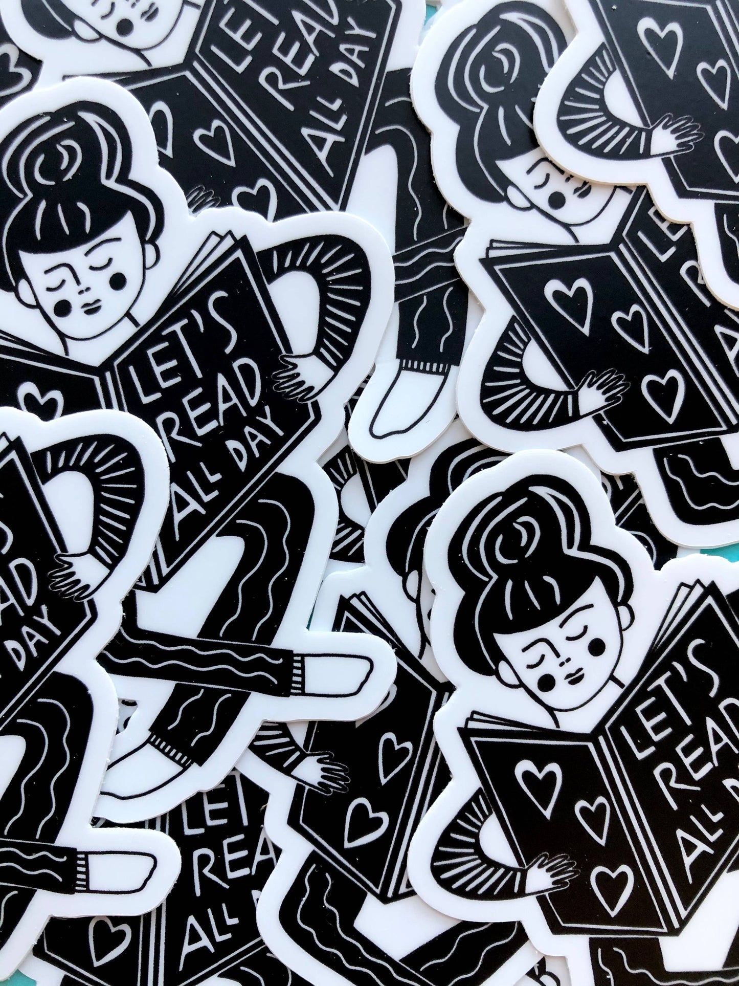Rare Press - Let’s Read All Day Vinyl Sticker
