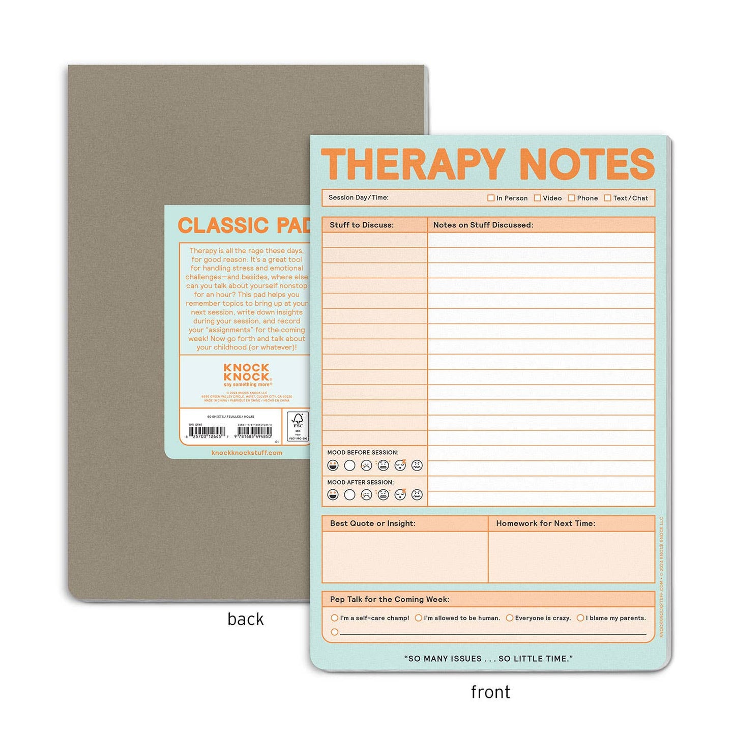 Knock Knock - Therapy Notes Pad (Pastel Version)