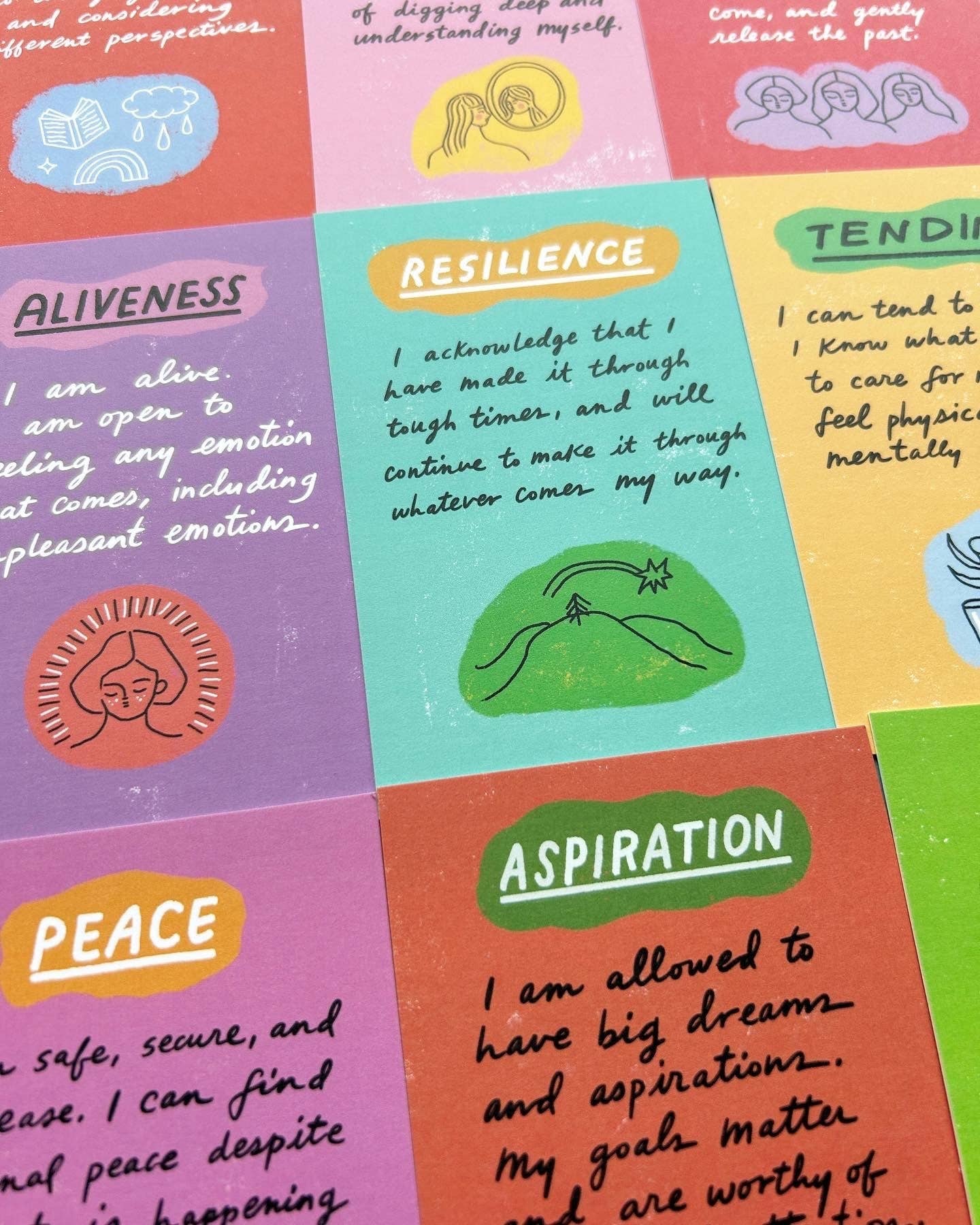 Hand-drawn Affirmation Card Deck