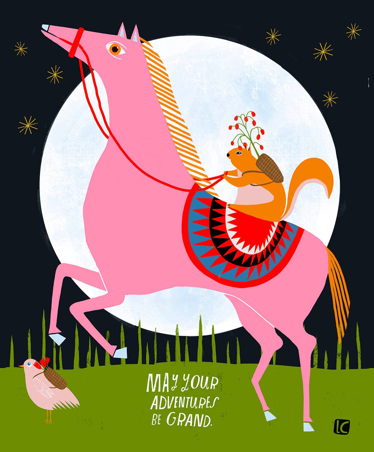 Lisa Congdon Art & Illustration - May Your Adventure Be Grand - Art Print: 8.5" x 11"