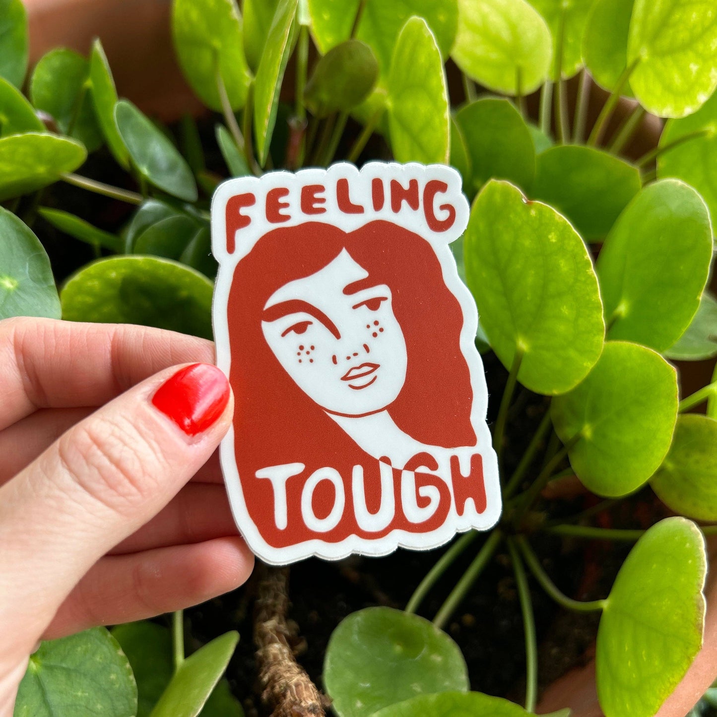 Rare Press - Feeling Tough Vinyl Sticker (burnt orange)