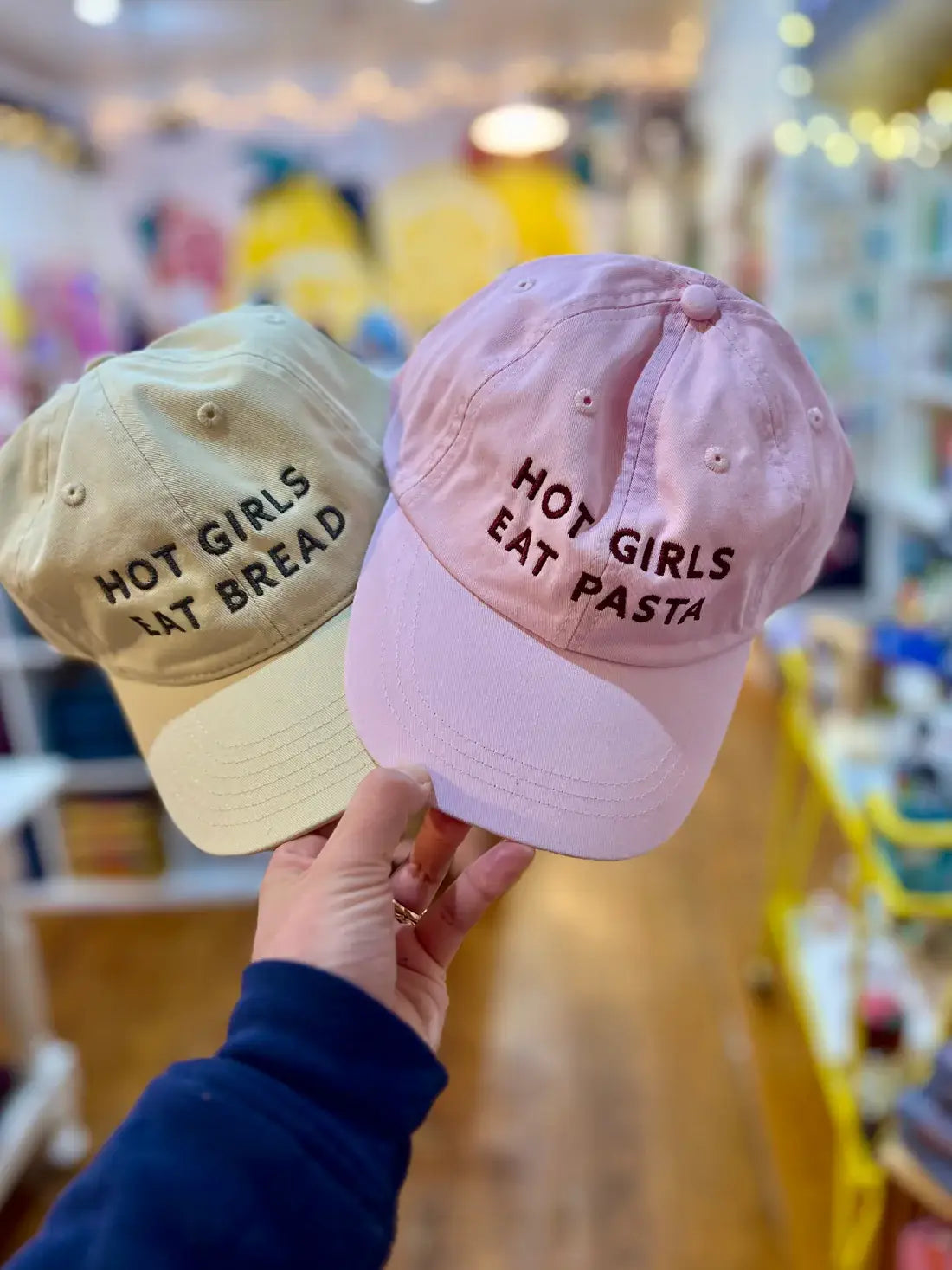 Hot Girls Eat Bread Baseball Hat - body positivity