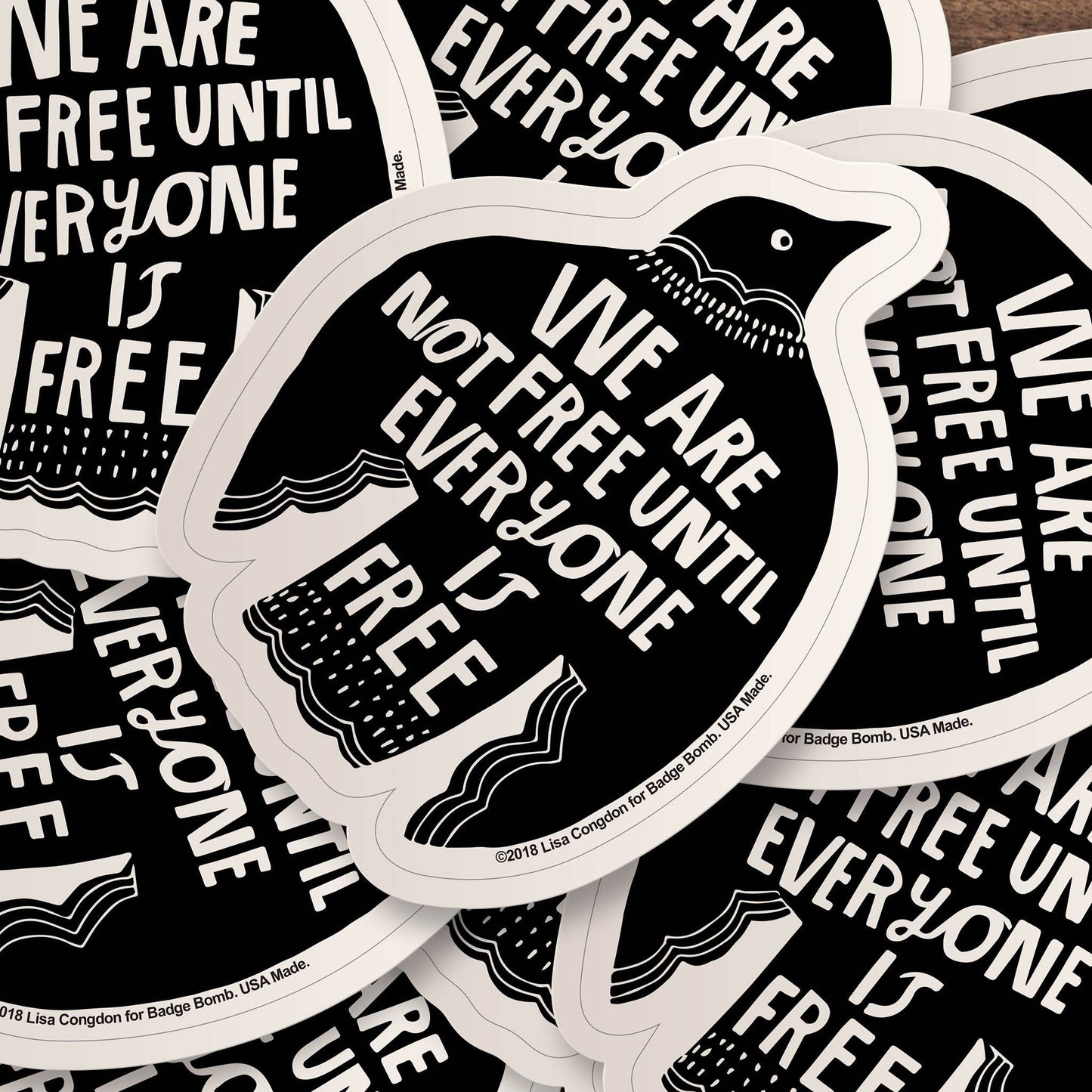 We Are Not Free Raven Sticker | Lisa Congden