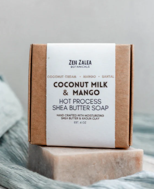 Coconut Milk + Mango Shea Butter Soap | Zen Zalea Botanicals
