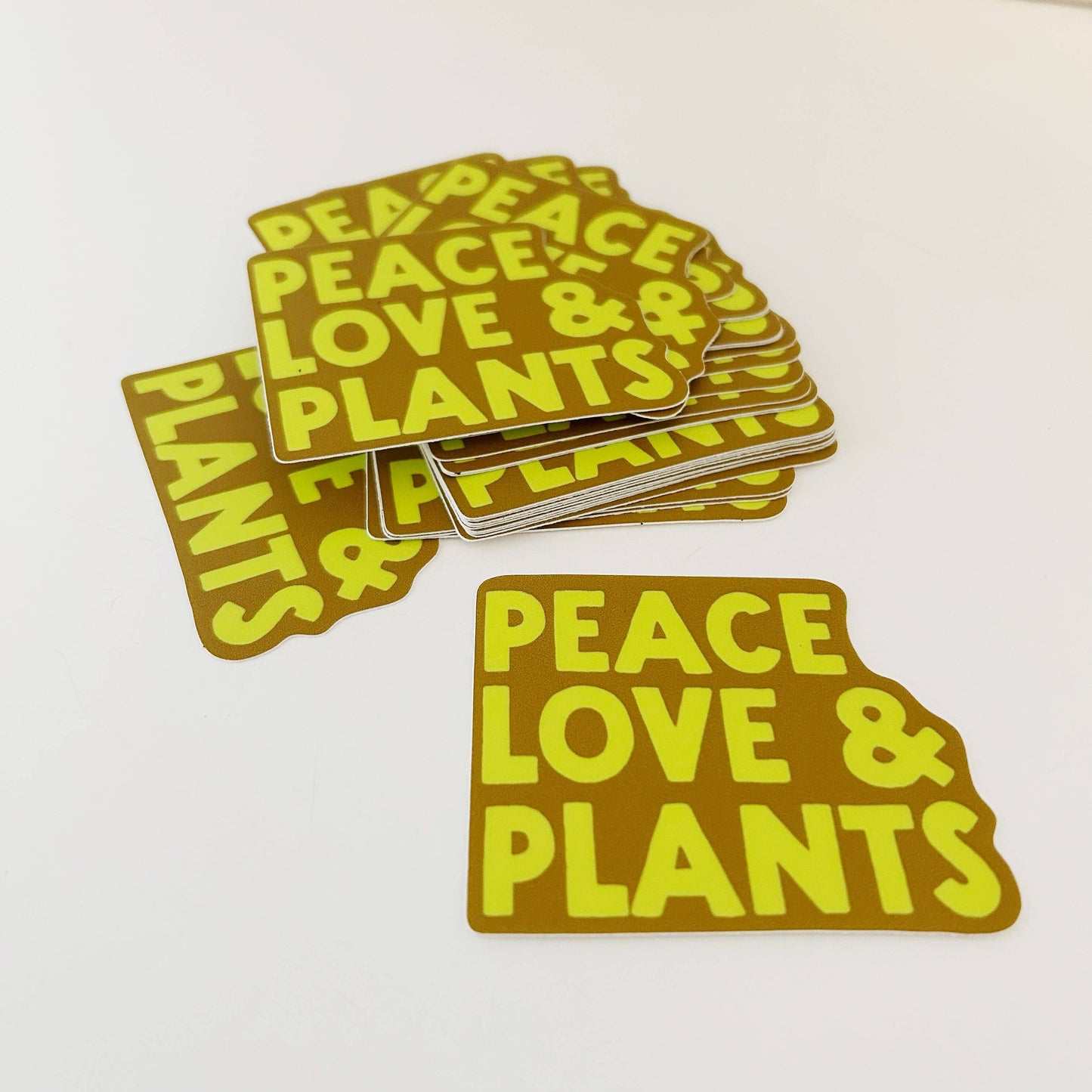 Peace Love and Plants Sticker