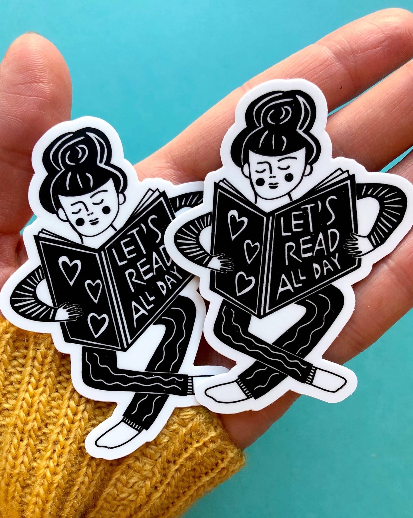 Rare Press - Let’s Read All Day Vinyl Sticker