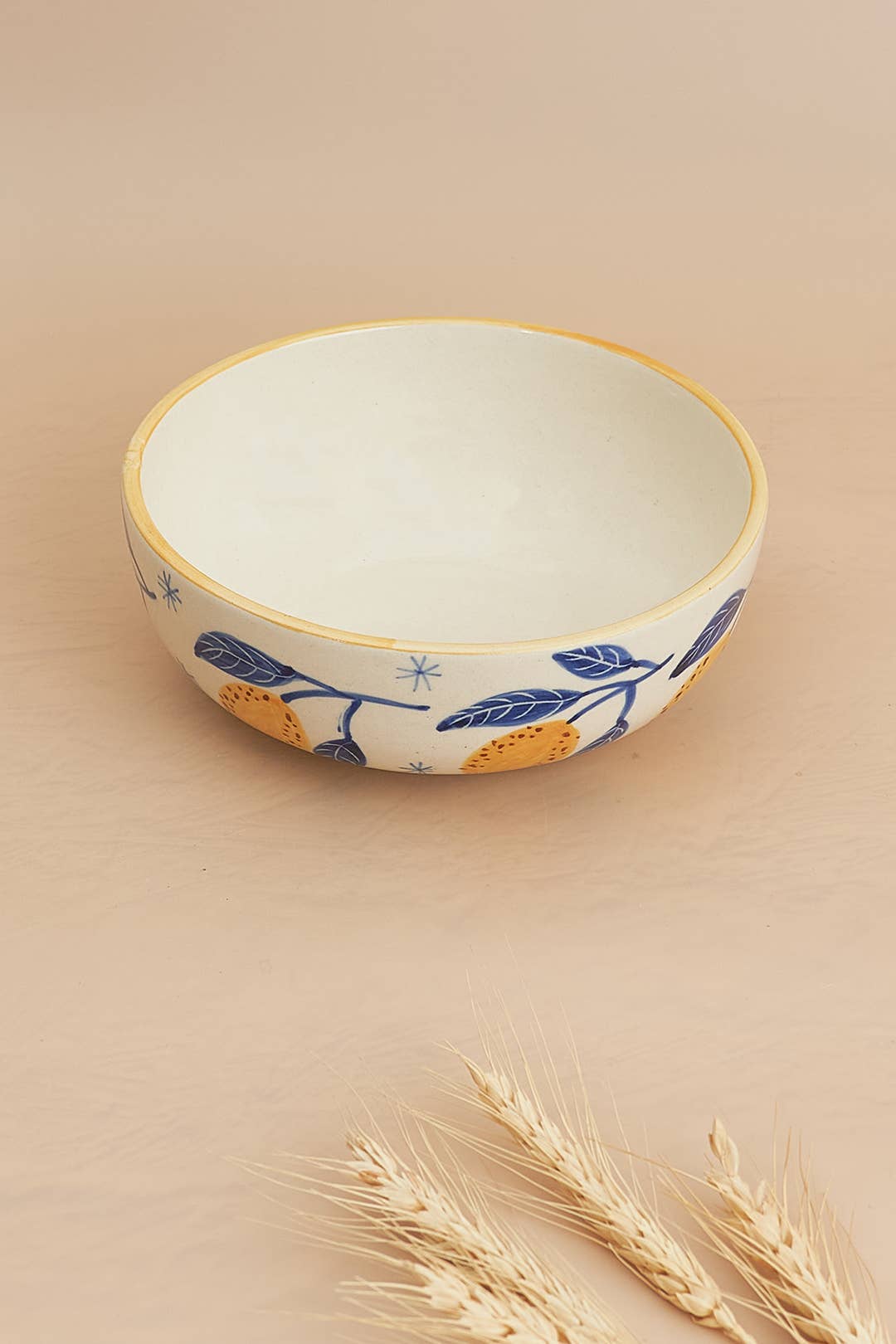 Casa Amarosa - Italian Lemon Bowl, yellow - 2.5x7 Inches