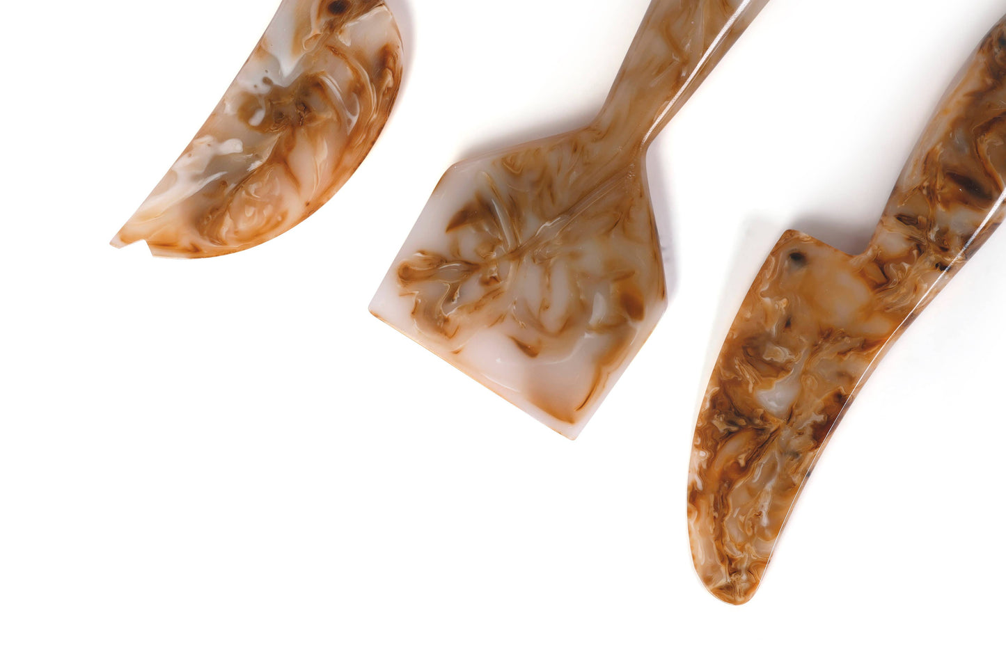 Brown Resin Cheese Knives Set of 3