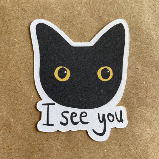 I See You Cat Sticker