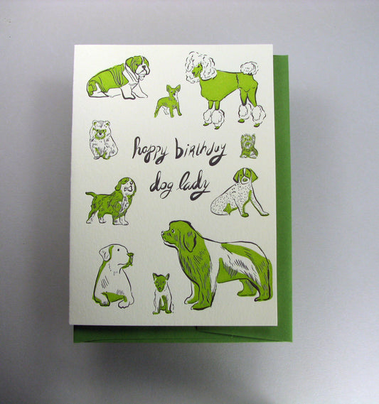 Dog Lady Birthday Card - Wolf + Wren