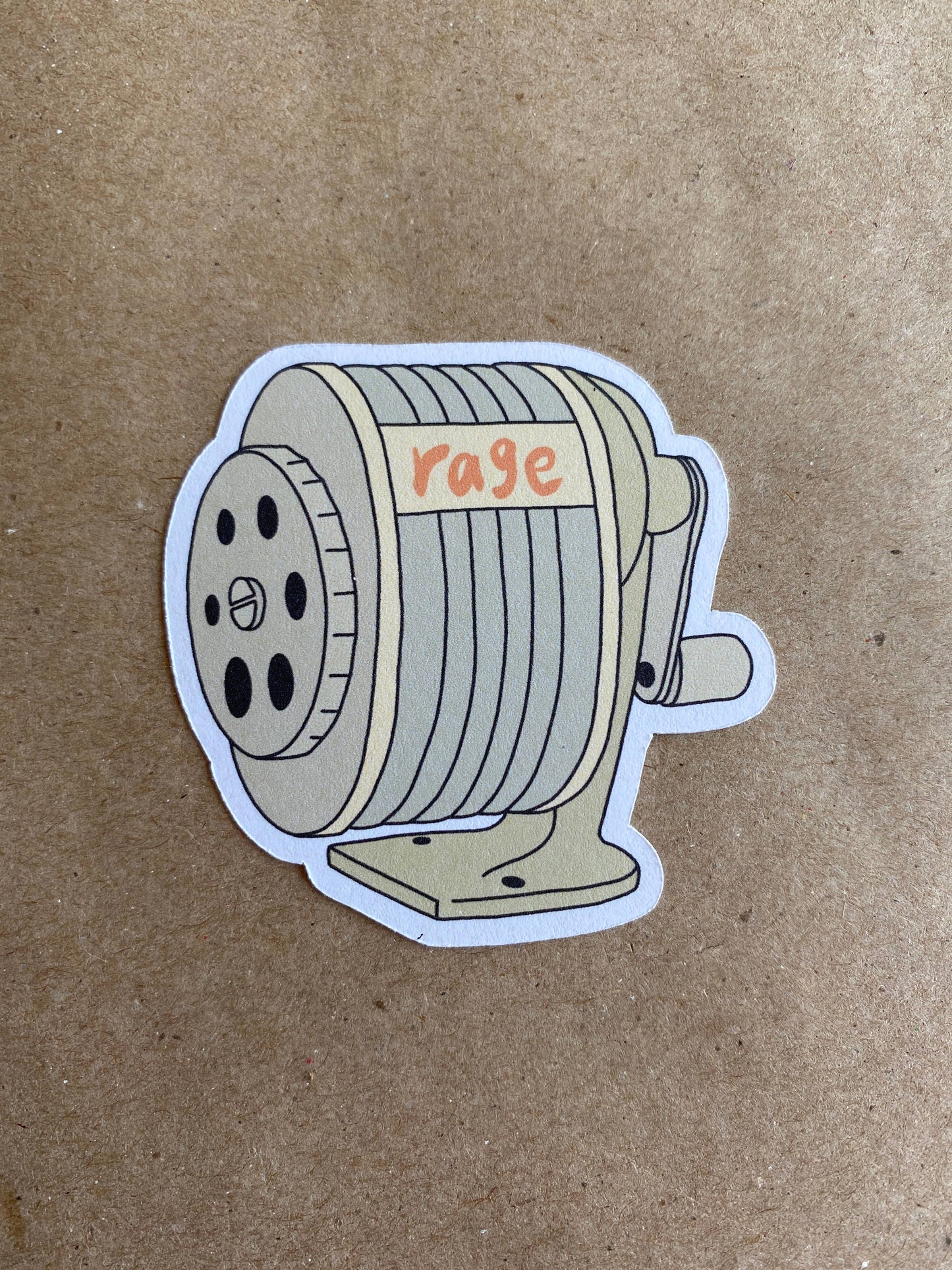 Rage Pencil Sharpener Sticker