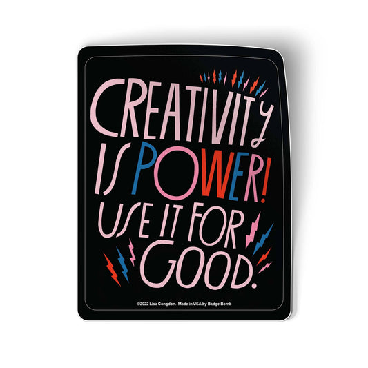 Creativity Is Power Sticker | Lisa Congden