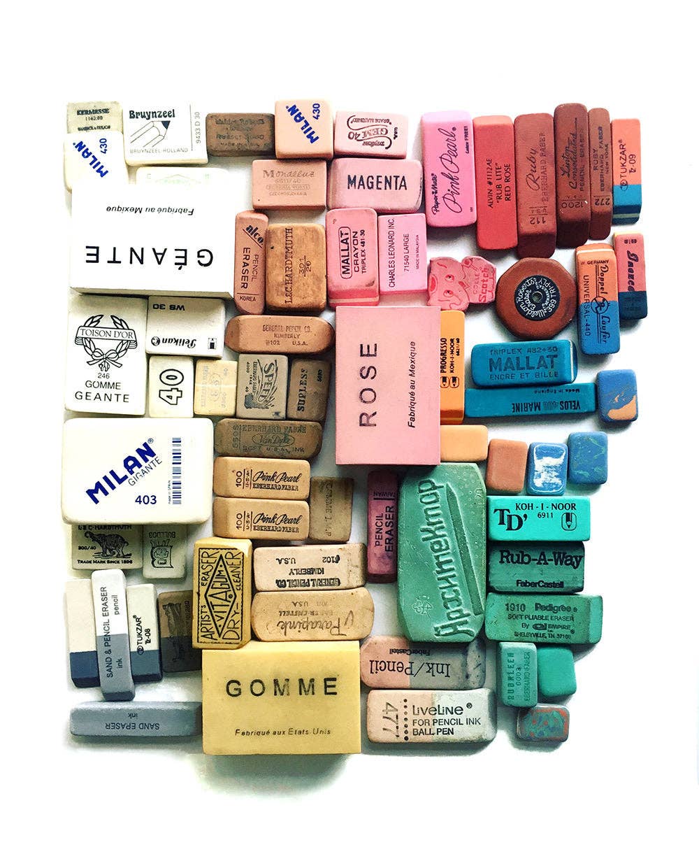 Lisa Congdon Art & Illustration - Eraser Arrangement No. 1 - Photographic Print