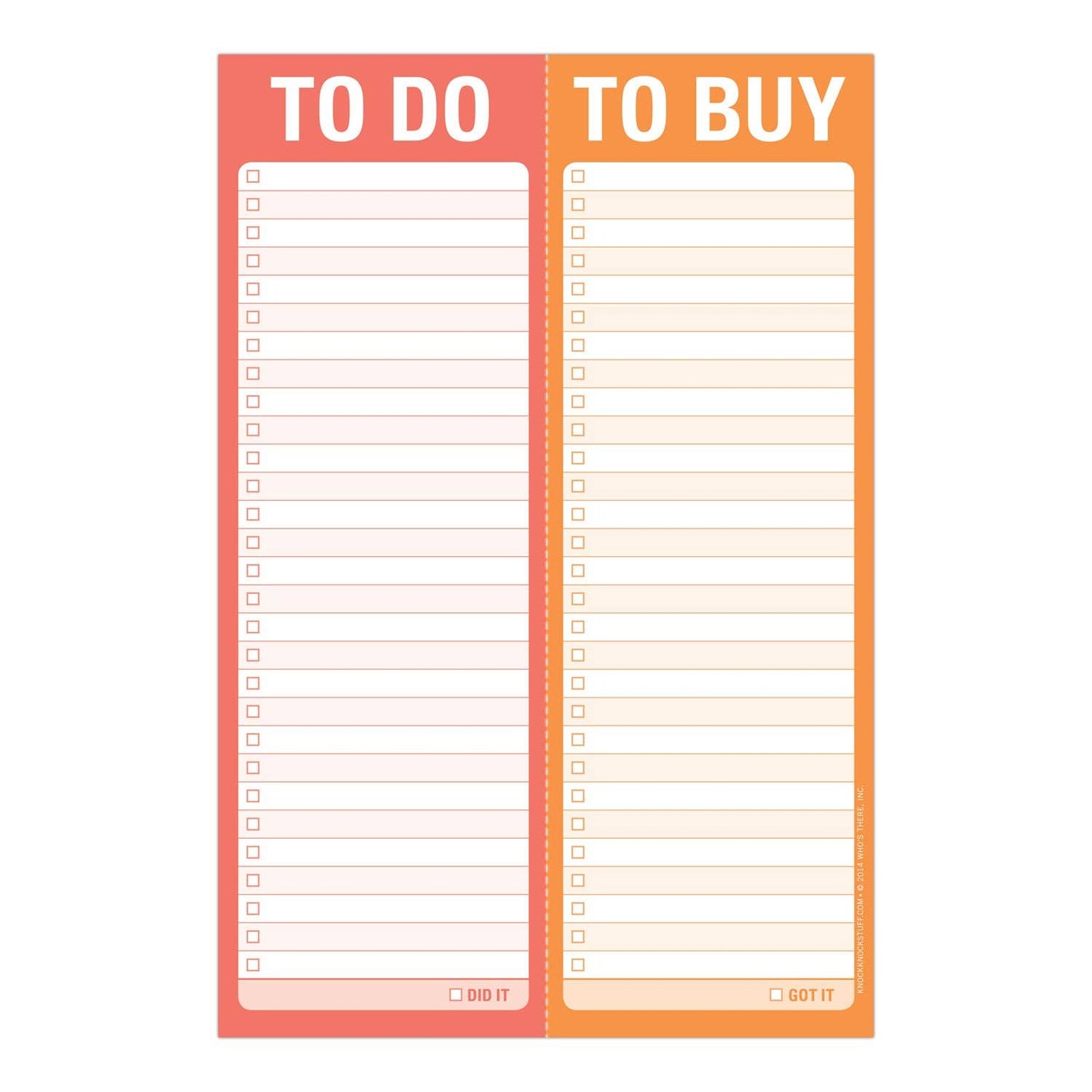 Knock Knock - To Do / To Buy Perforated Pad