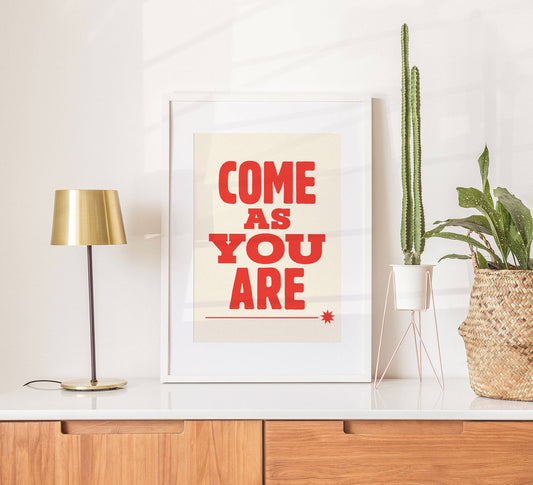 Kuku Studio - Come As You Are Art Print: Red / 5 x 7