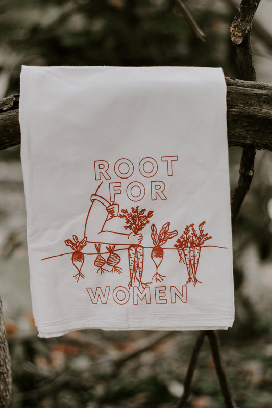 Root for Women Tea Towel