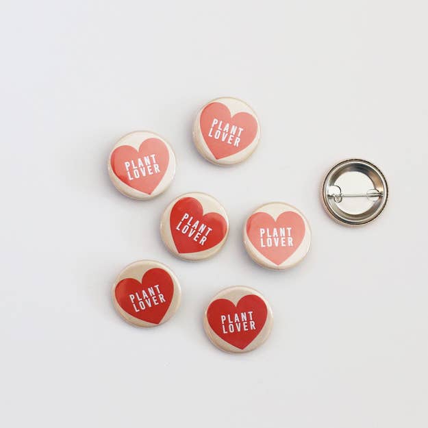 Plant lover pinback button