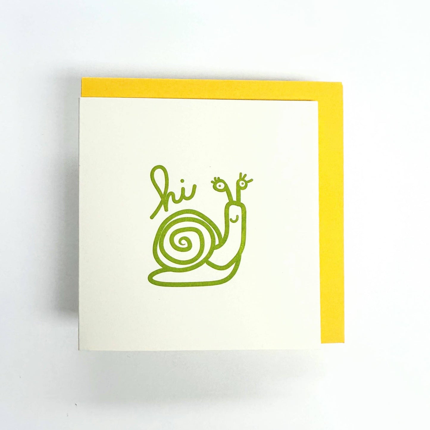 Wolf & Wren Press - Snail Hi Mini Card