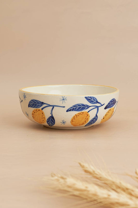 Casa Amarosa - Italian Lemon Bowl, yellow - 2.5x7 Inches