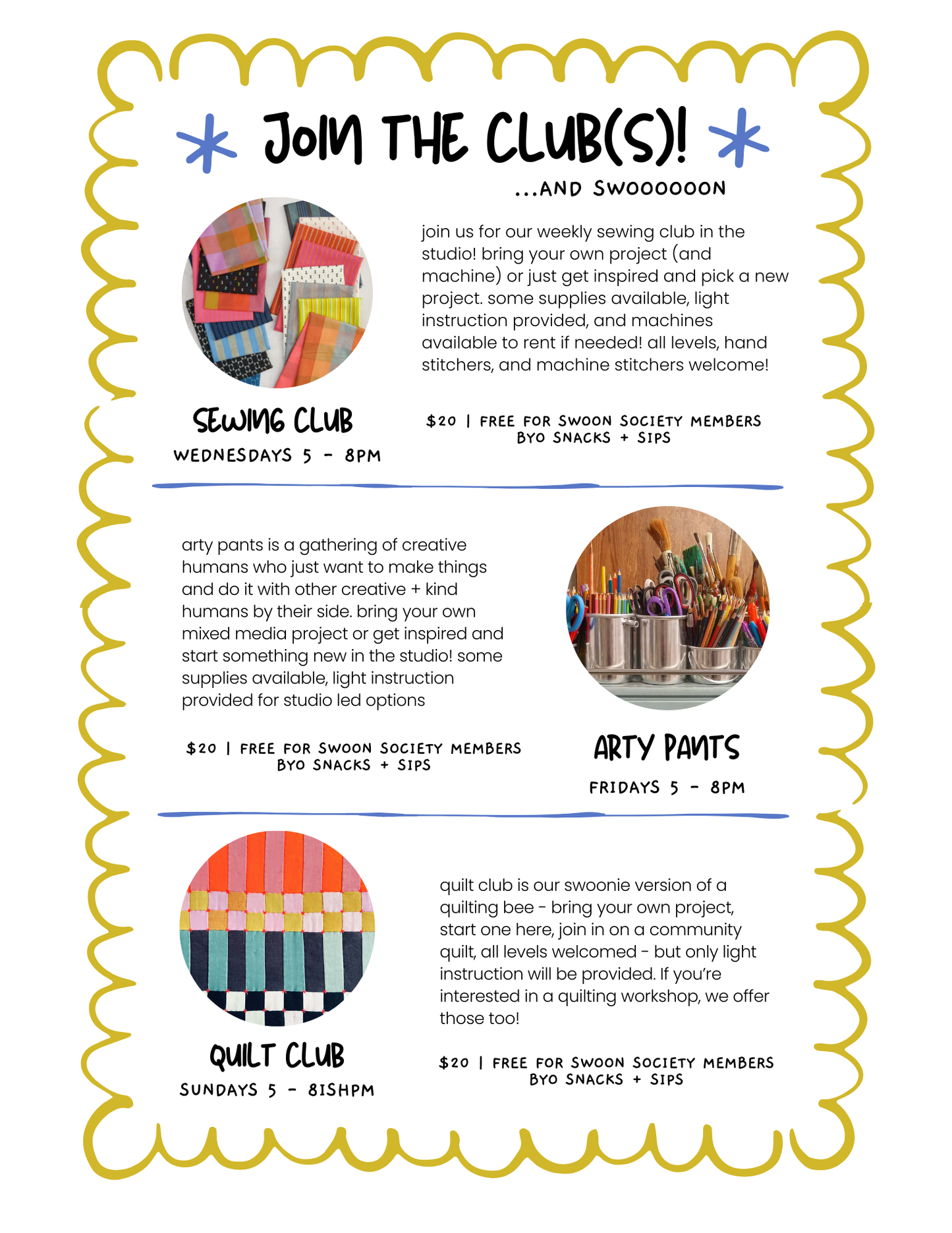Swoon Society Clubs