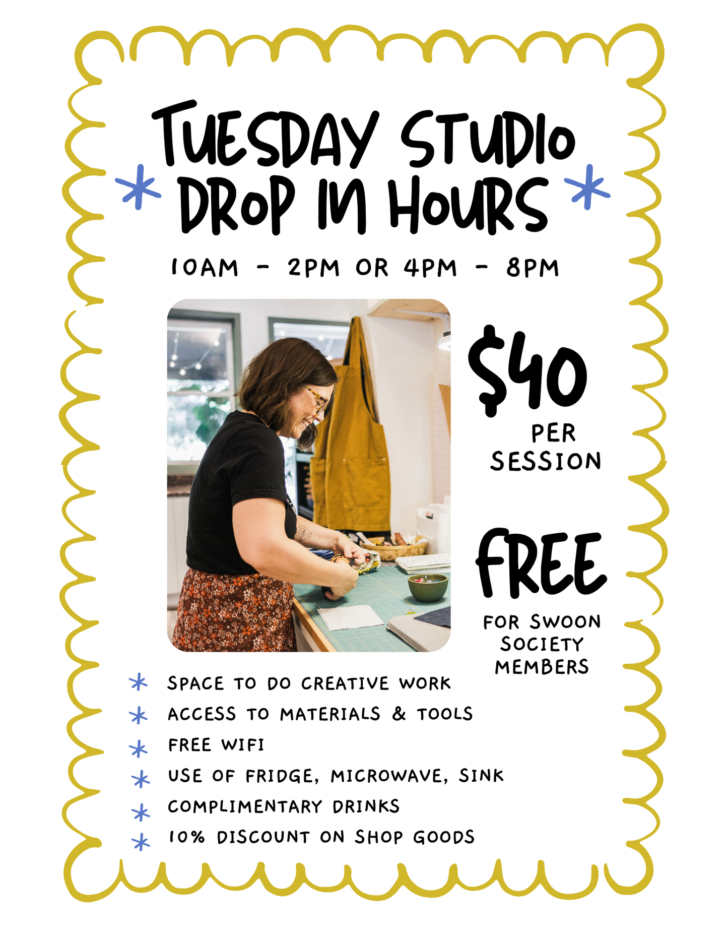 Swoon Society Drop In Hours