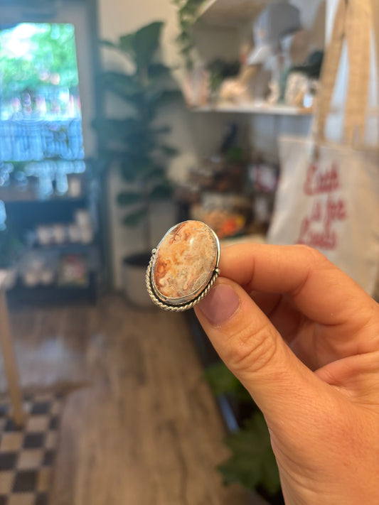Jasper Oval Ring | Mystical Moonbeams