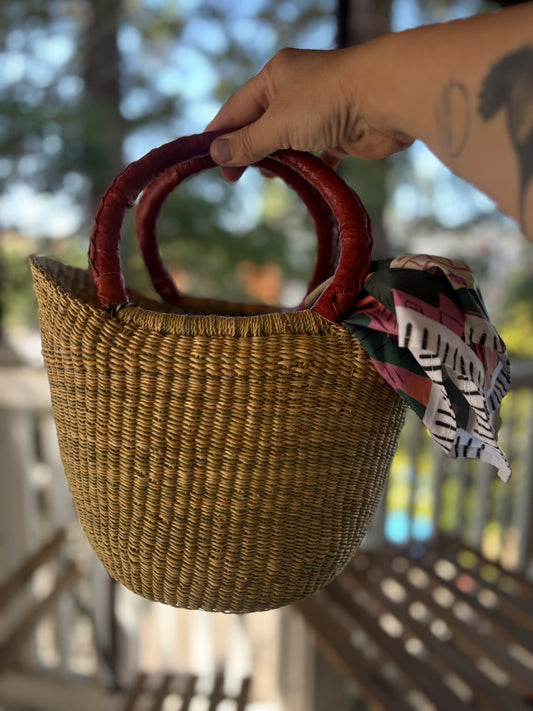 Handwoven U Shopper Bag | Mateko's Portico