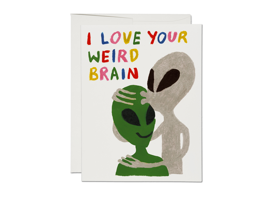 Red Cap Cards - Alien Love  greeting card