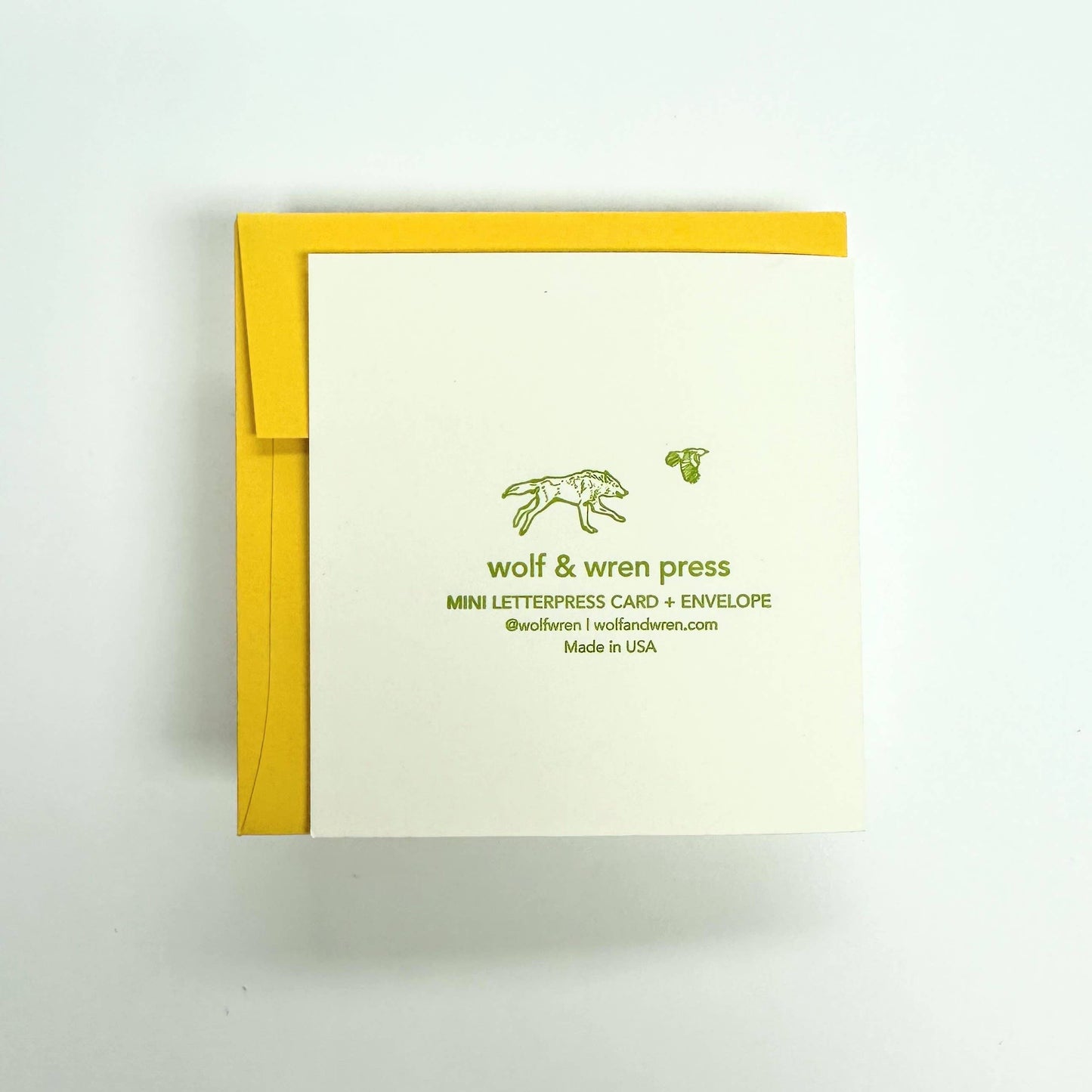 Wolf & Wren Press - Snail Hi Mini Card
